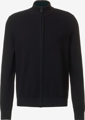 Street One MEN Knit Cardigan in Black: front