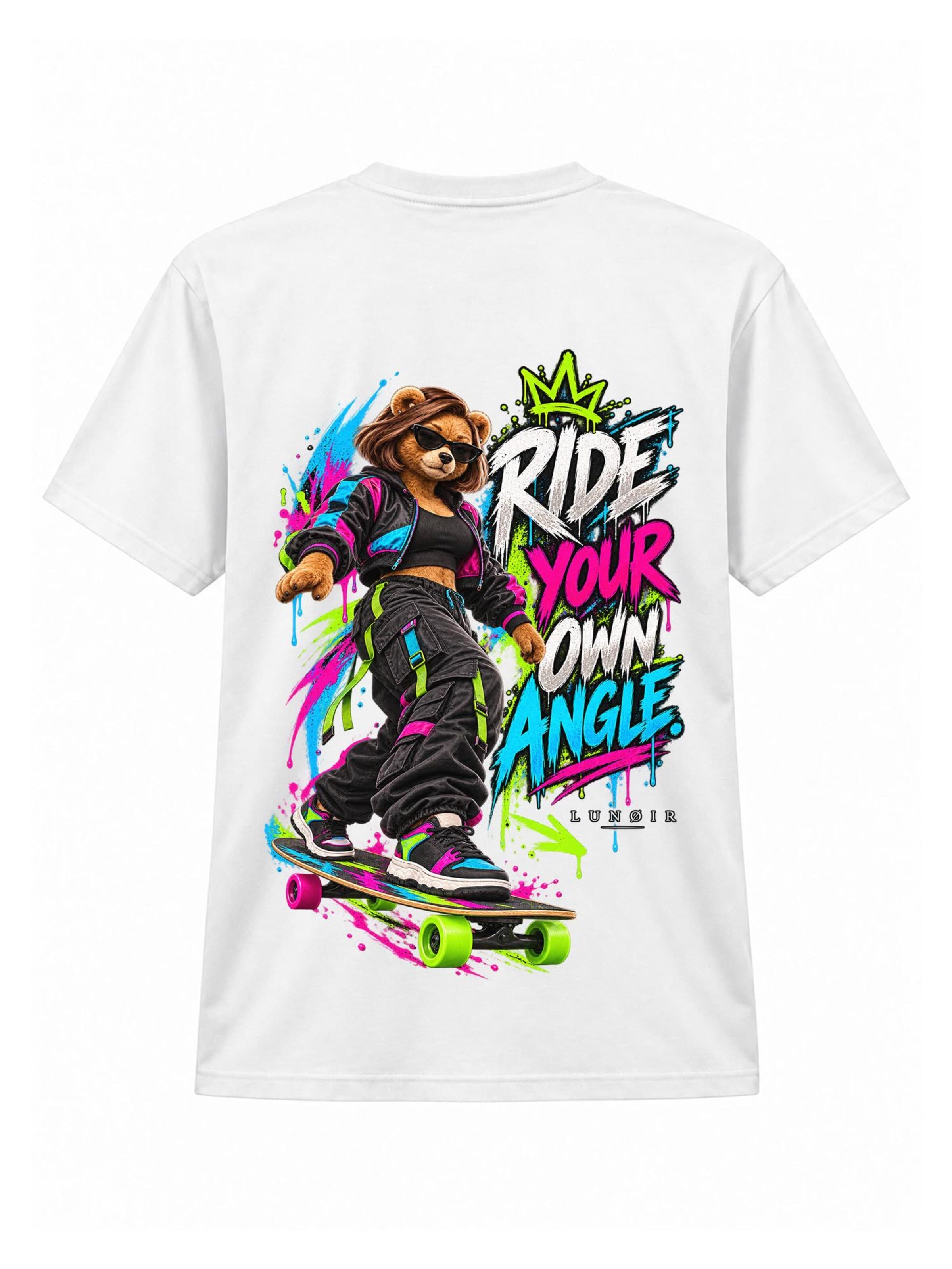 LUNØIR Studio Shirt 'BOSS Femme Longboard Own Angle' in White: front