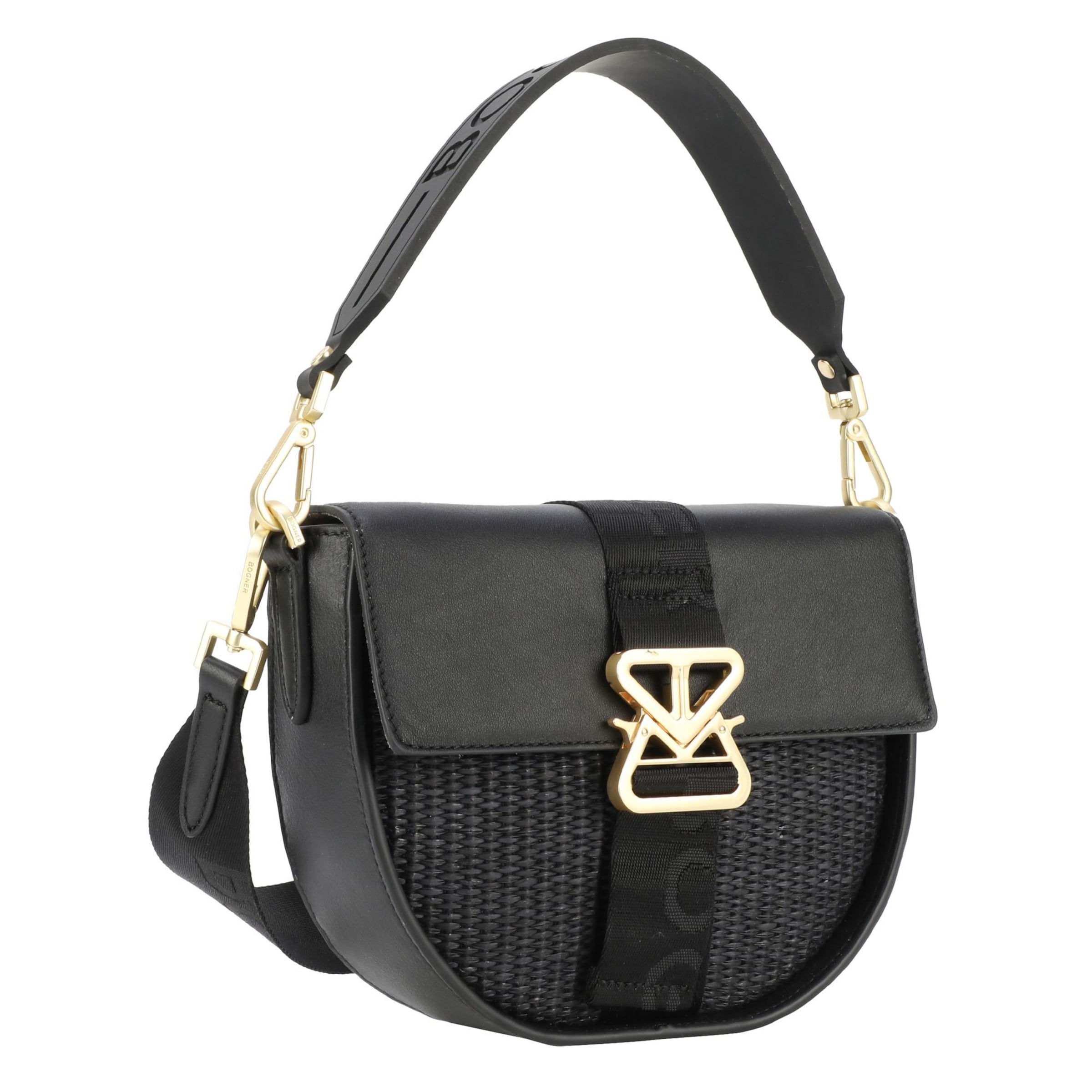 Borsa a spalla 'Zuoz Rafia Cassy' di BOGNER in nero