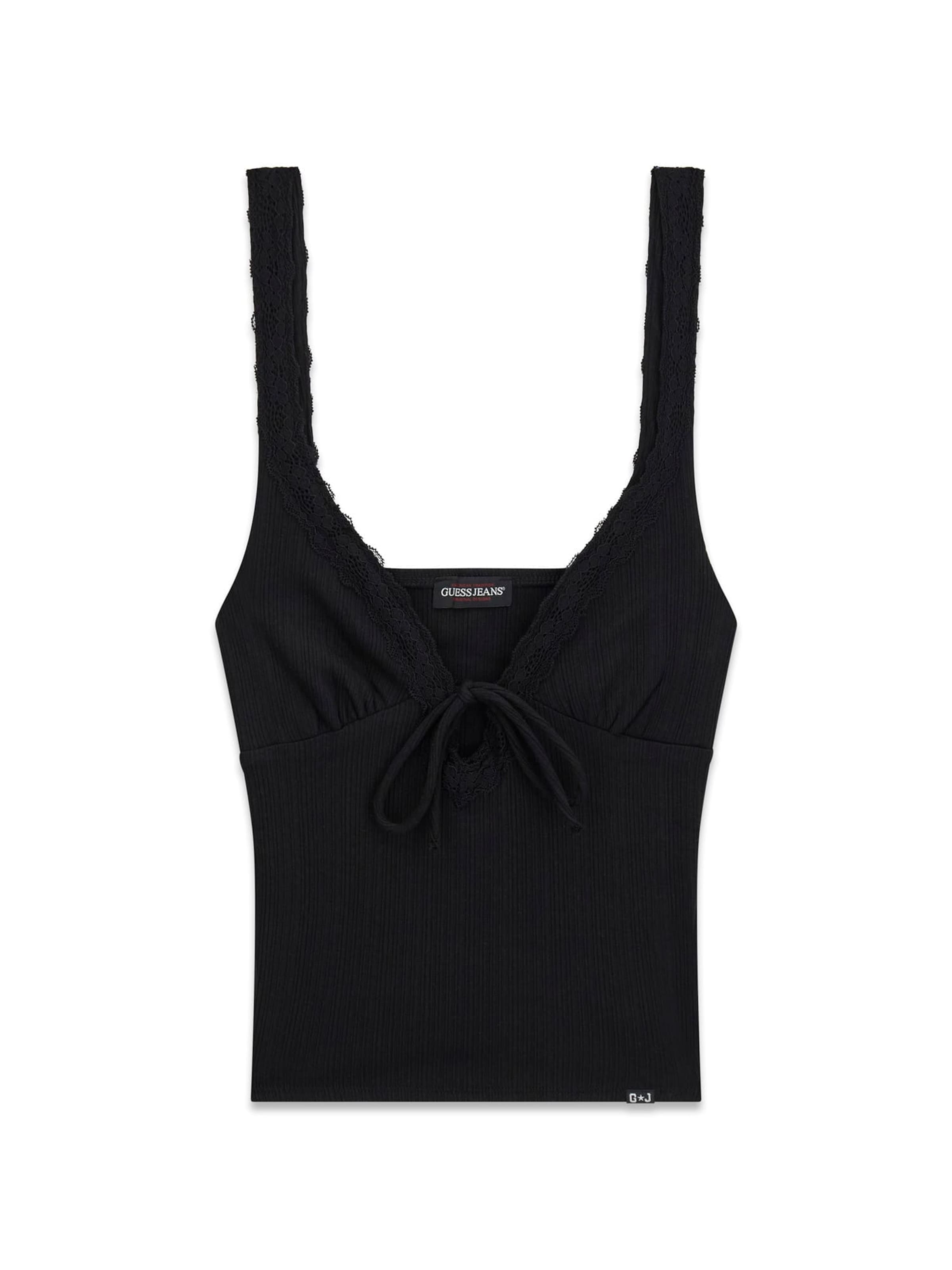 GUESS Top in Black: front