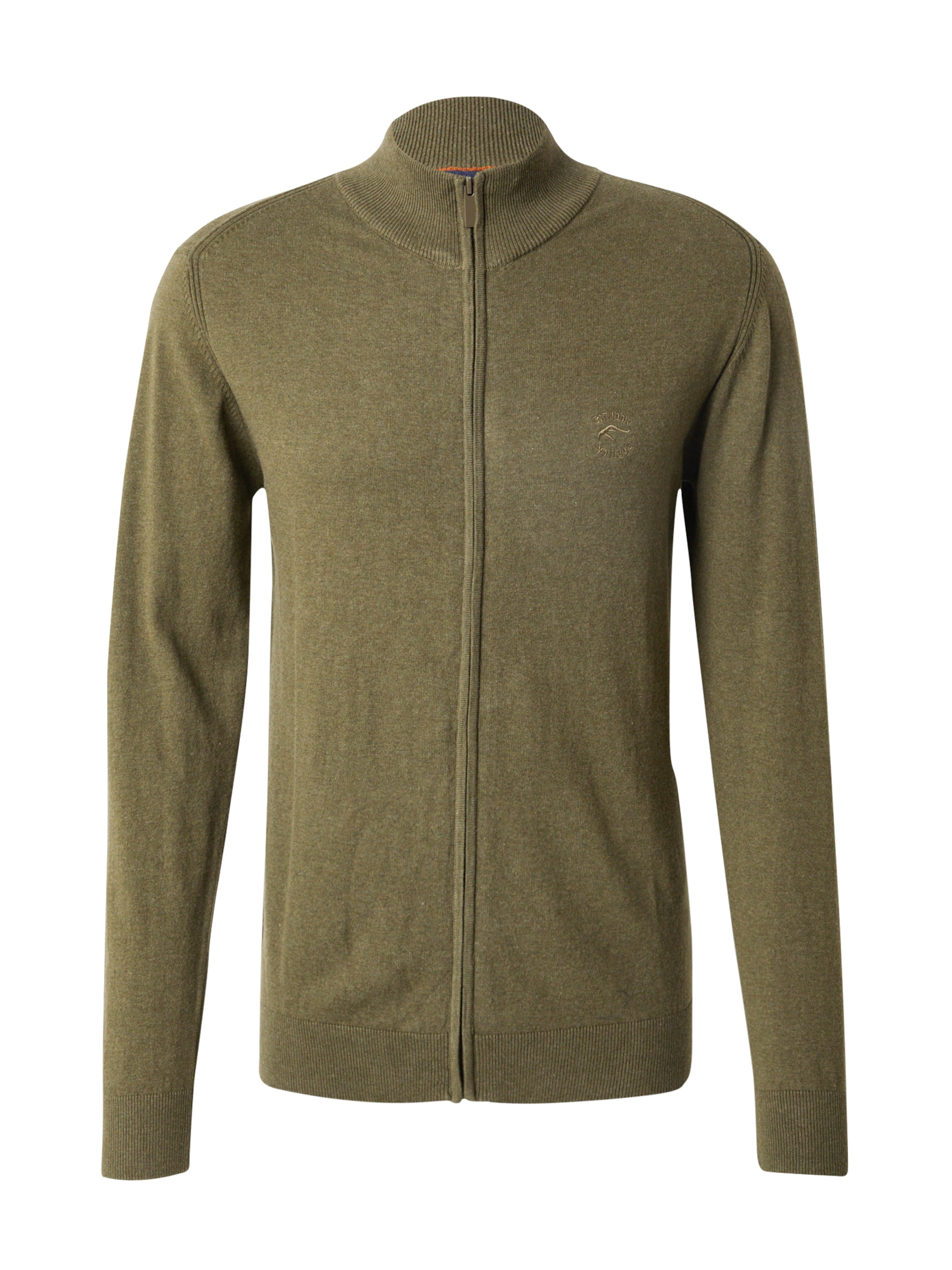 INDICODE JEANS Πλεκτή ζακέτα σε πράσινο: μπροστά