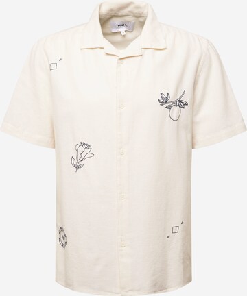 Wax London Comfort fit Button Up Shirt in Beige: front