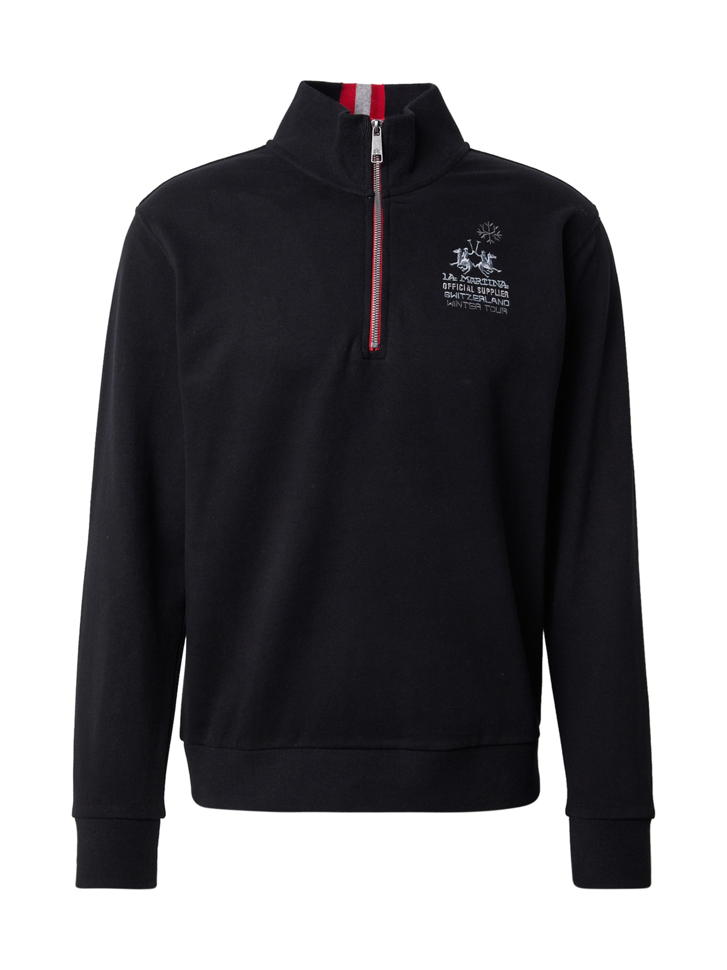 La Martina - Sudadera en negro: frente