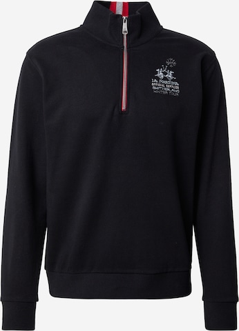 juoda La Martina Megztinis be užsegimo: priekis