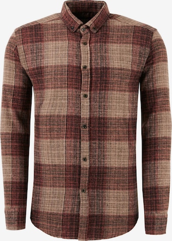 Buratti Regular fit Button Up Shirt in Brown: front