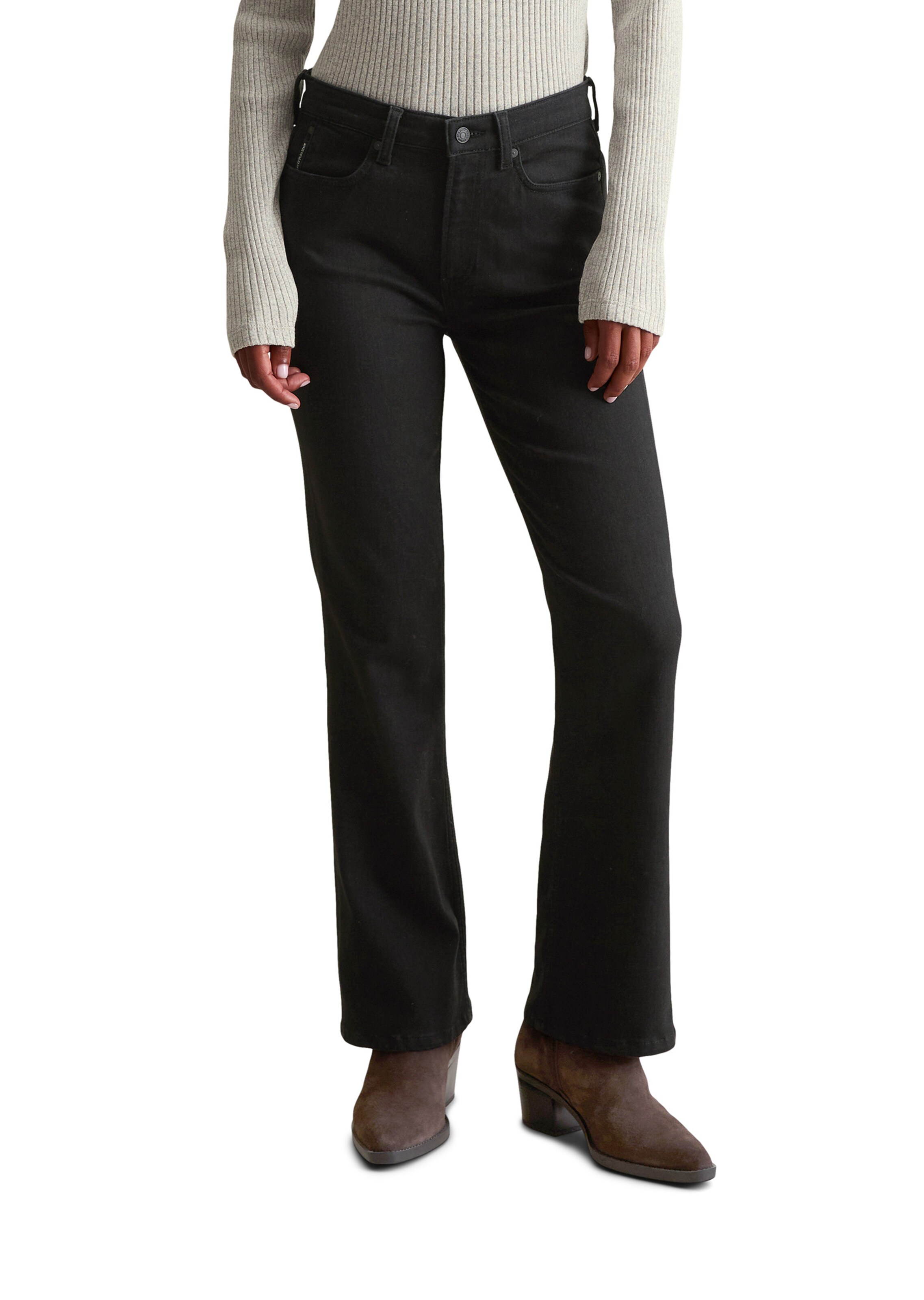 Marc O'Polo DENIM Bootcut Jeans 'Josina' in Schwarz: Vorderseite
