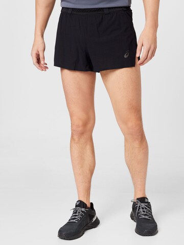 Regular Pantalon de sport 'Metarun' ASICS en noir : devant