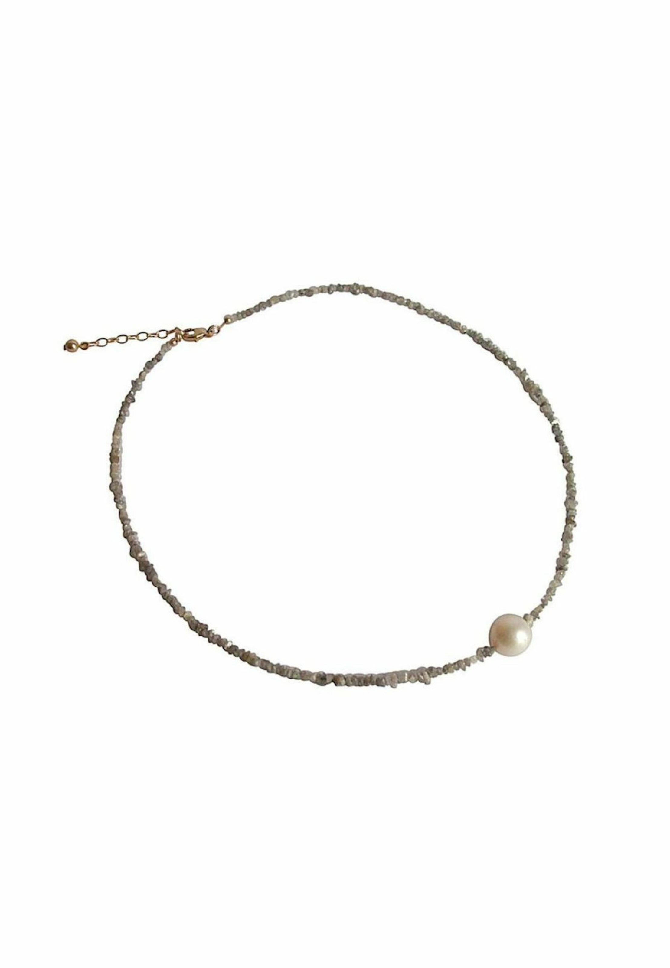Gemshine Necklace in White: front