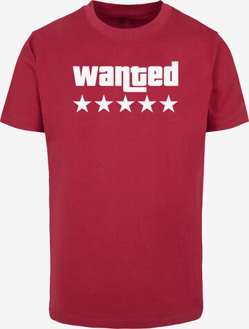 Merchcode Shirt 'Wanted' in Rot: predná strana