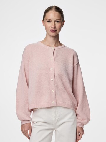 PIECES Knit cardigan 'PCIda' in Pink: front