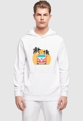 Merchcode Sweatshirt 'Summer - Van' in White: front