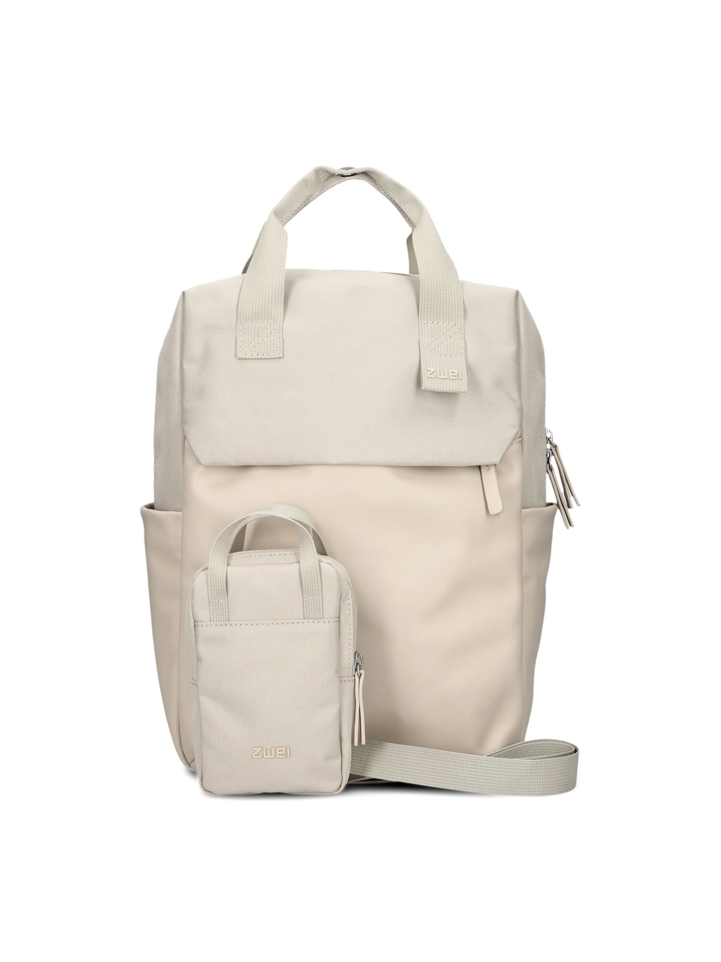 ZWEI Backpack 'LOU LUR140' in Beige: front