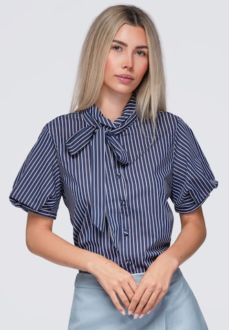 Chemisier Ombre en bleu : devant