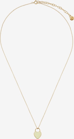 fejn Halskette mit Herzanhänger, 925 Sterling Silber / 18K vergoldet (recycelt) in Gelb: Vorderseite