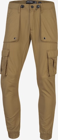 Pantalon cargo 'Leonard' INDICODE JEANS en marron : devant