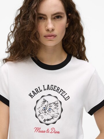 Karl Lagerfeld - Camiseta 'Ikon Choupette Muse' en blanco