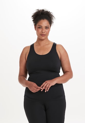 Q by Endurance Top in Black: front