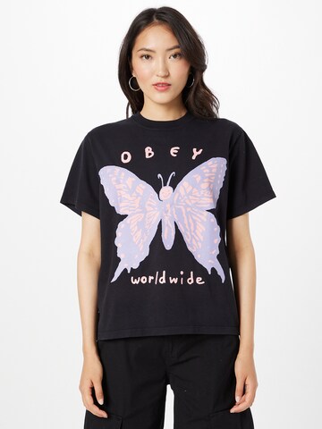 Obey Shirt in Zwart: voorkant