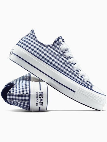 CONVERSE - Zapatillas deportivas bajas 'Converse Chuck Taylor All Star Lift Platform Gingham' en azul