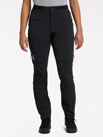 Haglöfs Regular Outdoor Pants in Black: front