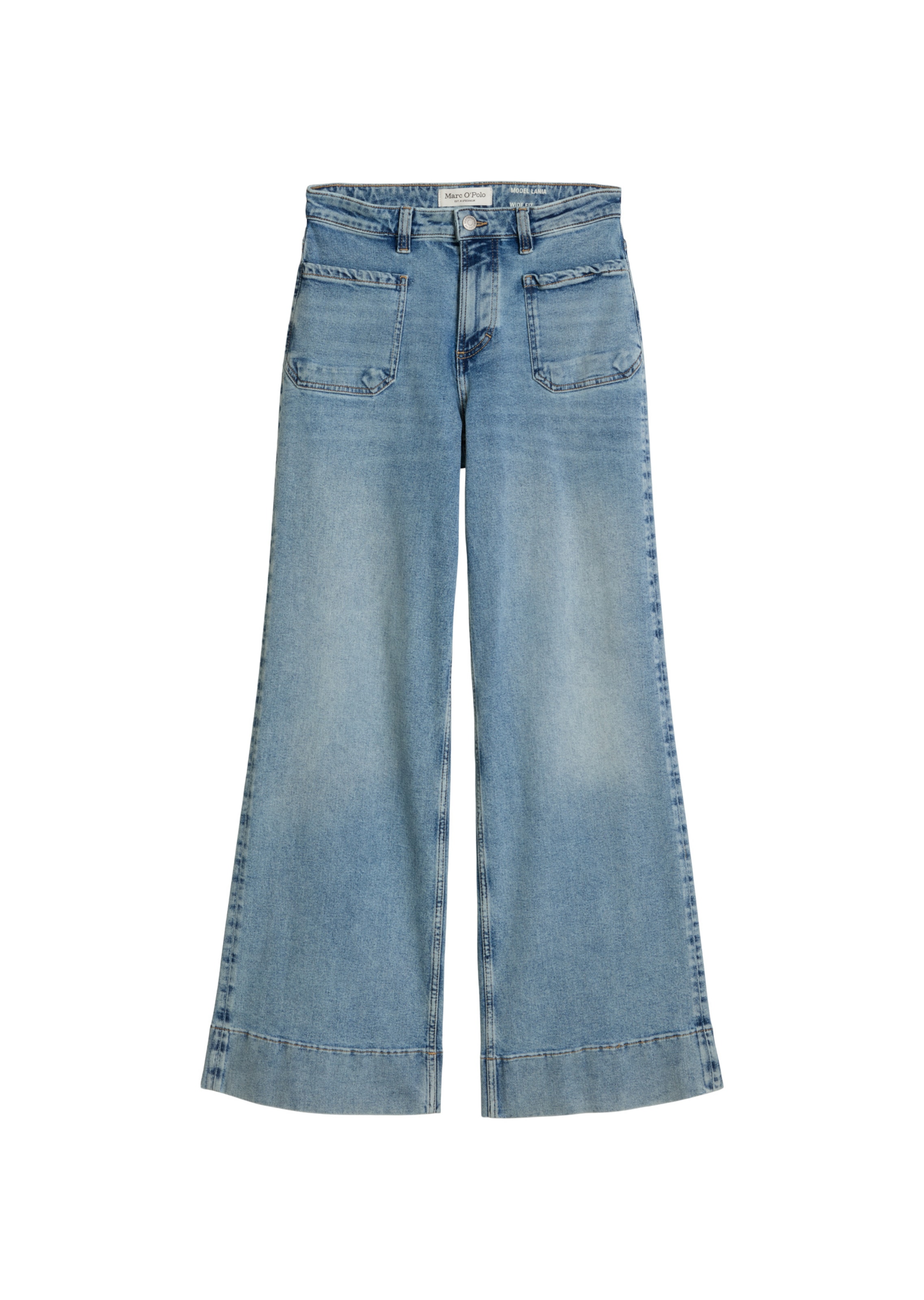Marc O'Polo Wide leg Jeans 'Lania' in Blauw: voorkant