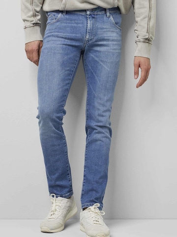 MEYER Slimfit Jeans in Blauw: voorkant