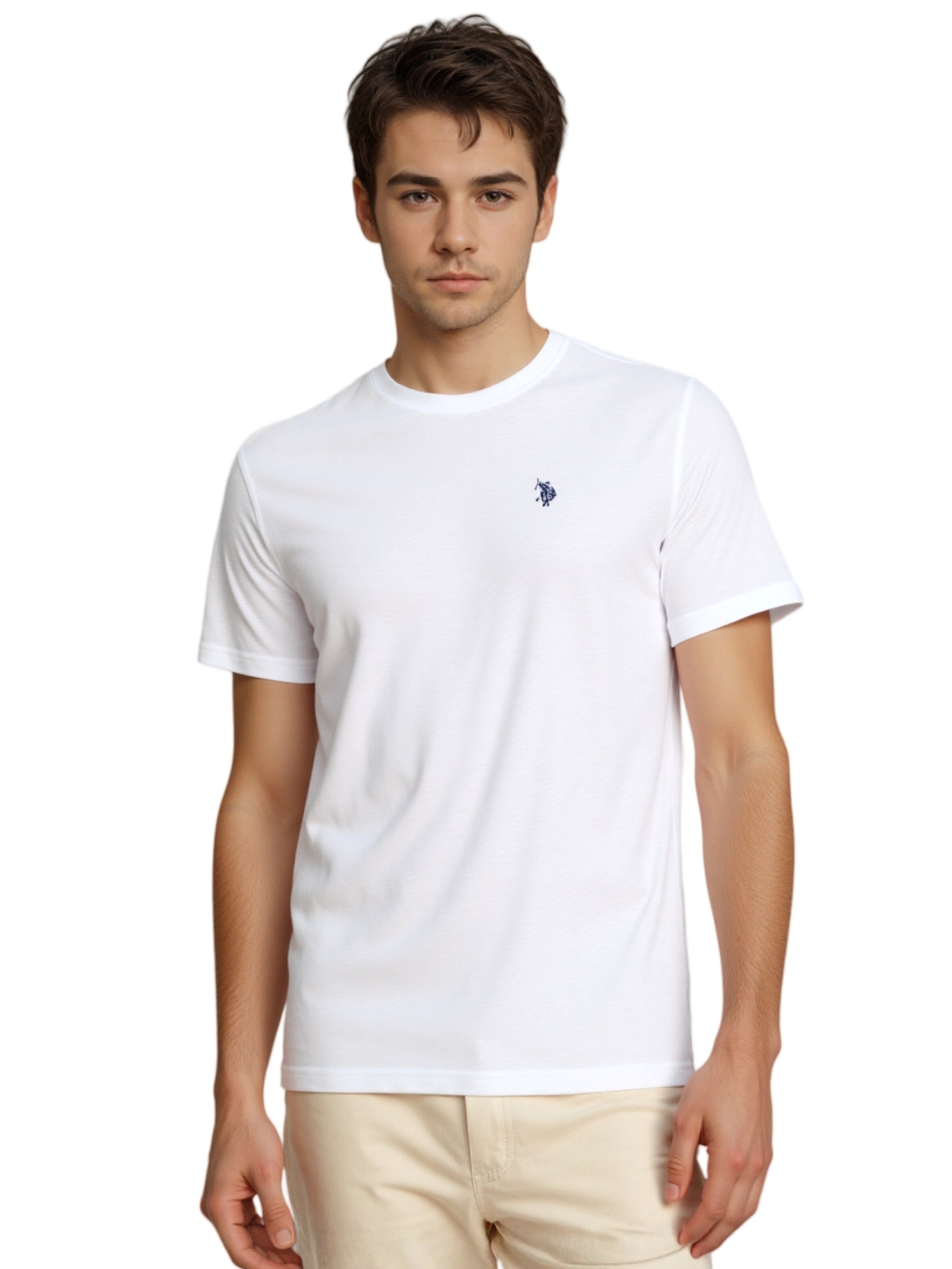 T-Shirt U.S. POLO ASSN. en blanc : devant
