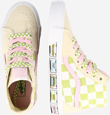 Sneaker alta di VANS in giallo