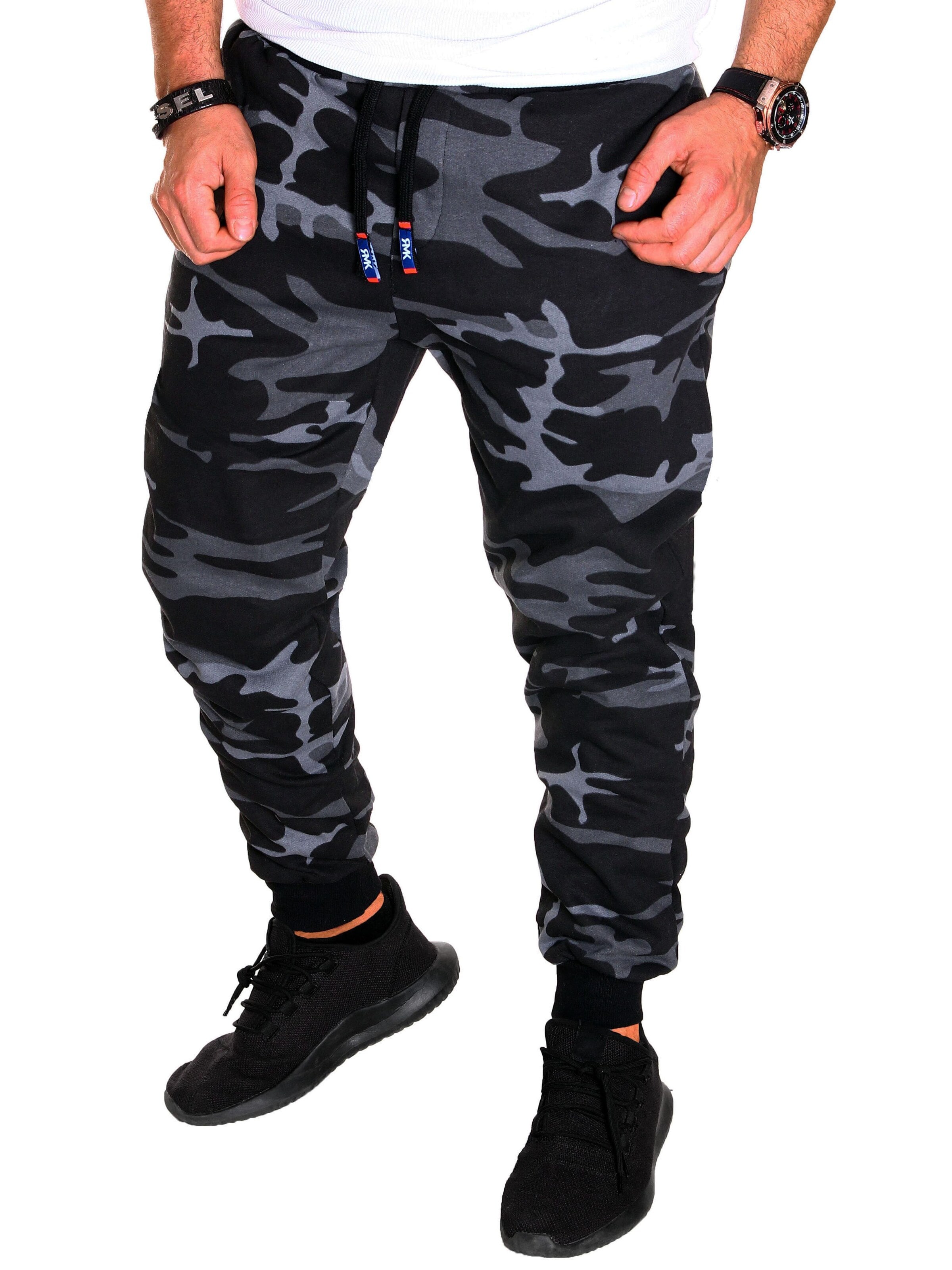 RMK Regular Workout Pants 'Camou Jogger' in Grey: front