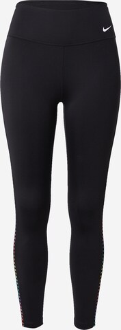 Skinny Pantalon de sport NIKE en noir : devant