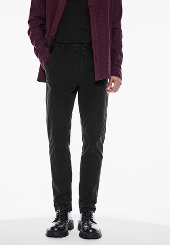 Street One MEN Slim fit Chino Pants in Black: front
