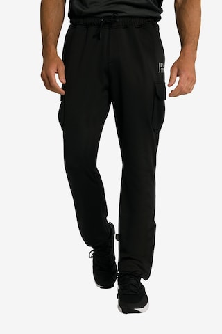 JAY-PI Regular Athletic Pants in Black: front