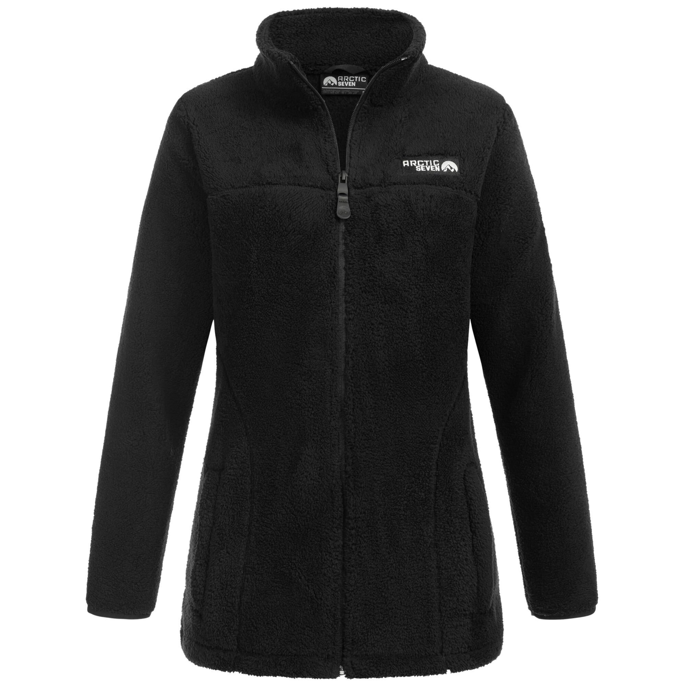 Arctic Seven Fleece Jacket 'AS416' in Black: front