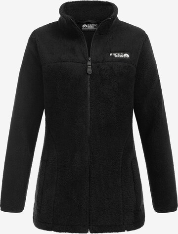 Arctic Seven Fleece jas 'AS416' in Zwart: voorkant