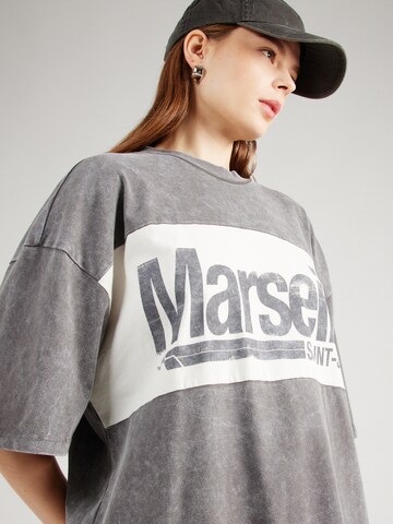 TOPSHOP Oversize tričko 'Marseille' - Sivá