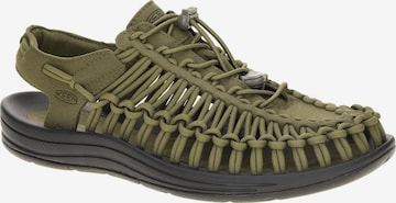 KEEN Sandal 'KEEN Uneek Sandale grün schwarz Herren 1023381' i grön: framsida