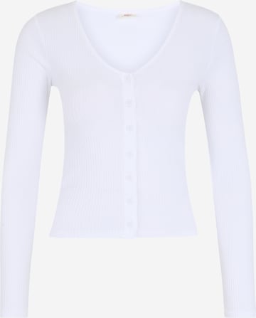 LEVI'S ® Neuletakki 'Muse Long-Sleeve Tee' värissä valkoinen: etupuoli