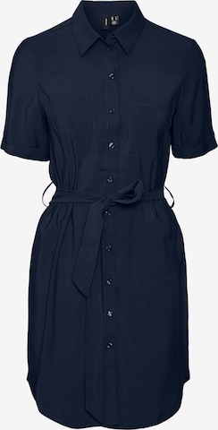 VERO MODA Košilové šaty 'VEDA' – modrá: přední strana