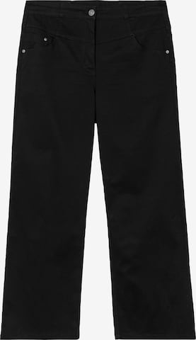 SHEEGOWide Leg/ Široke nogavice Traperice 'Anne' - crna boja: prednji dio