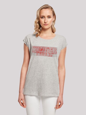 F4NT4STIC Shirt 'Stranger Things Netflix TV Series' in Grey: front