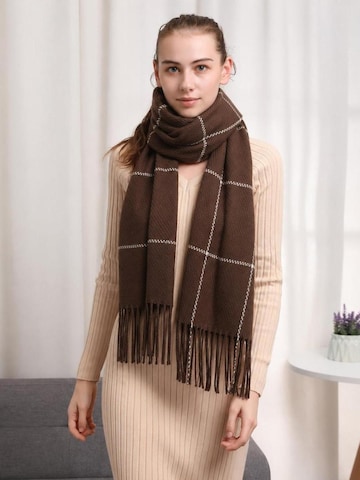 alberto cabale Scarf 'Line' in Brown: front