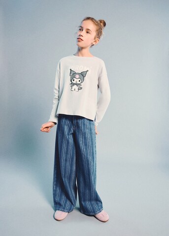 MANGO KIDS Wide leg Jeans 'Lowrisec' in Blue