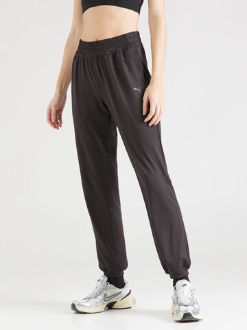 PUMA Tapered Sports trousers 'STUDIO FOUNDATIONS' in Brown: front