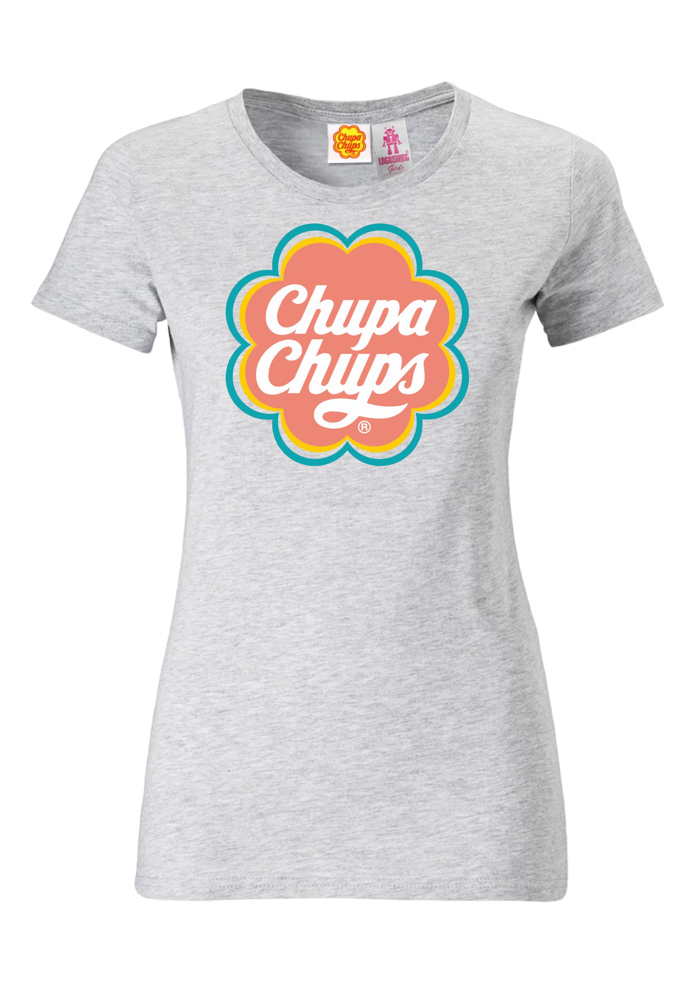 LOGOSHIRT T-Shirt 'Chupa Chups' in Grau: Vorderseite
