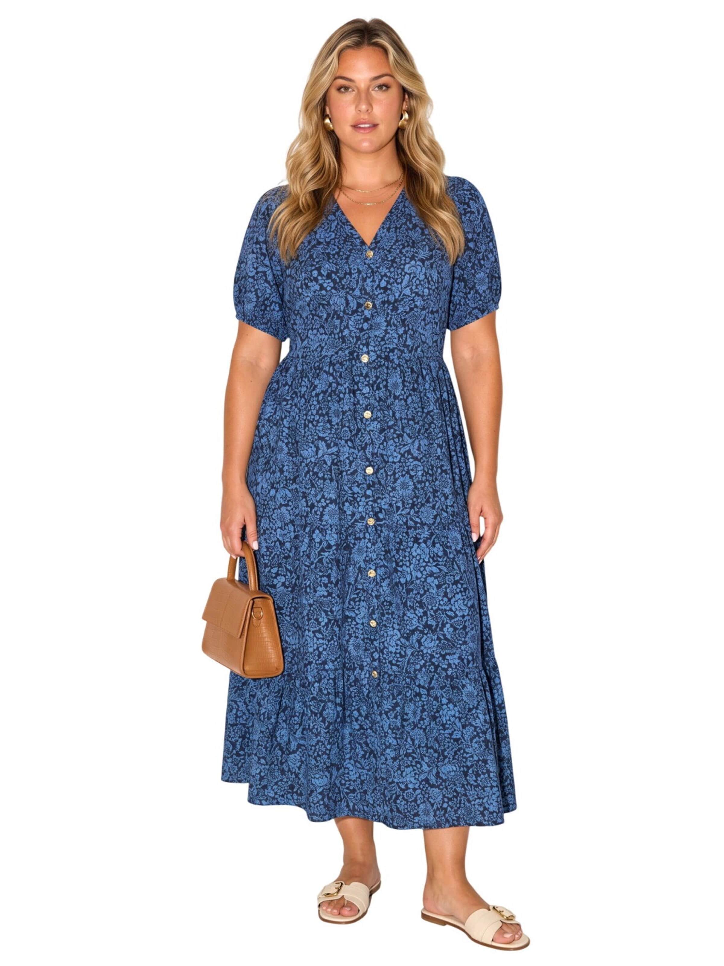 Shape Of You Jurk in Blauw