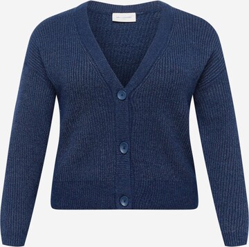 ONLY Carmakoma Gebreid vest 'Esly' in Blauw: voorkant