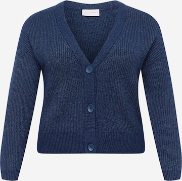 ONLY Carmakoma Gebreid vest 'Esly' in Blauw: voorkant