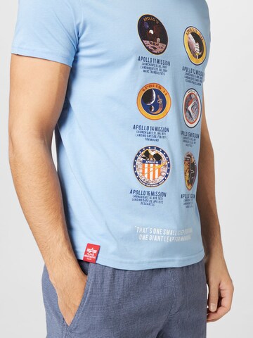 ALPHA INDUSTRIES Koszulka 'Apollo Mission' w kolorze niebieski