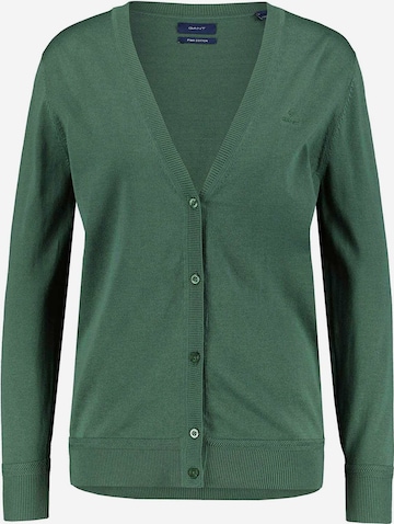 GANT Knit Cardigan in Green: front