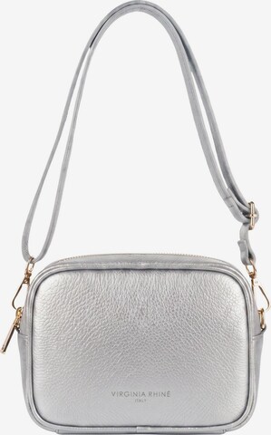 Borsa a tracolla 'Borsa a Tracolla Pelle Genuina 20x15 cm Virginia Rhinè' di Virginia Rhinè in argento: frontale